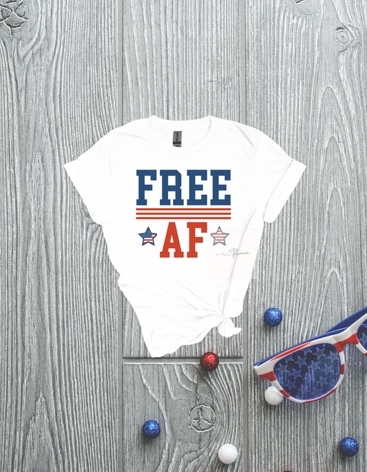 Made by Tatianna Free AF Patriotic Tee | Made by Tatianna