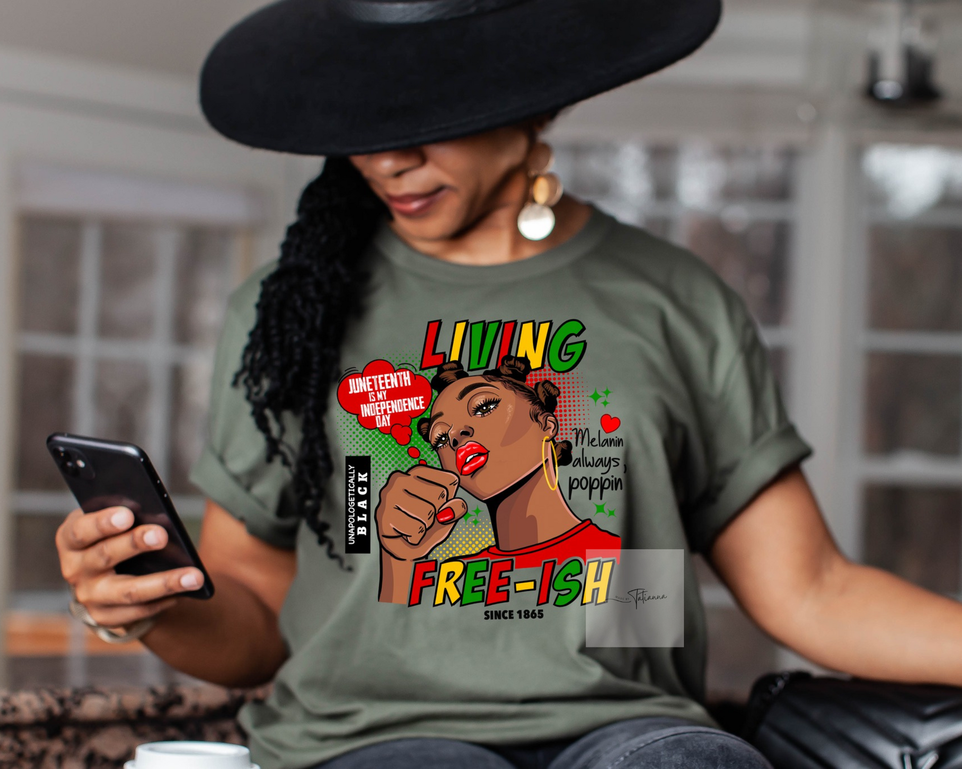 Made by Tatianna living free-ish Juneteenth  tee | Made by Tatianna 