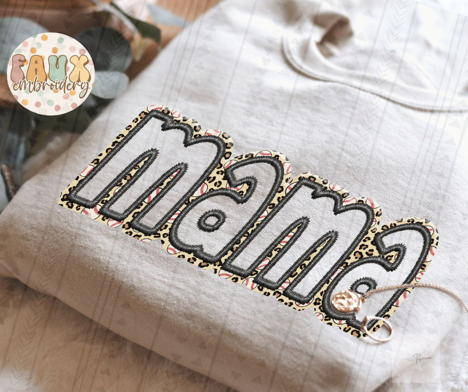 Sports Mama Faux Embroidery Tee