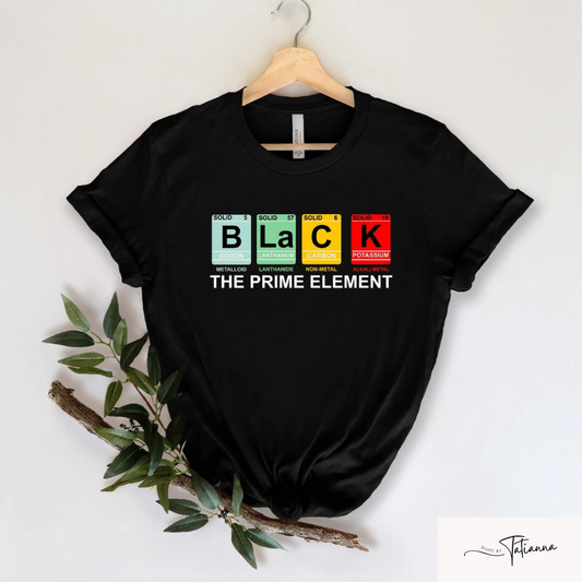 Black The Prime Element Tee