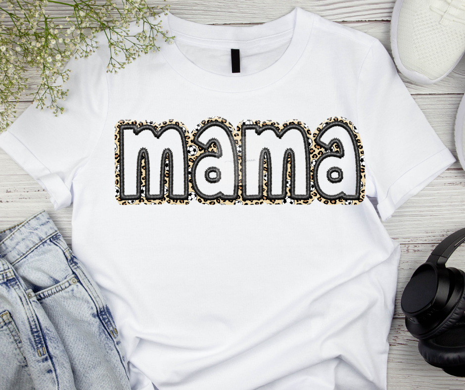 Made by Tatianna soccer leopard mama mothers day tee | Made by Tatianna