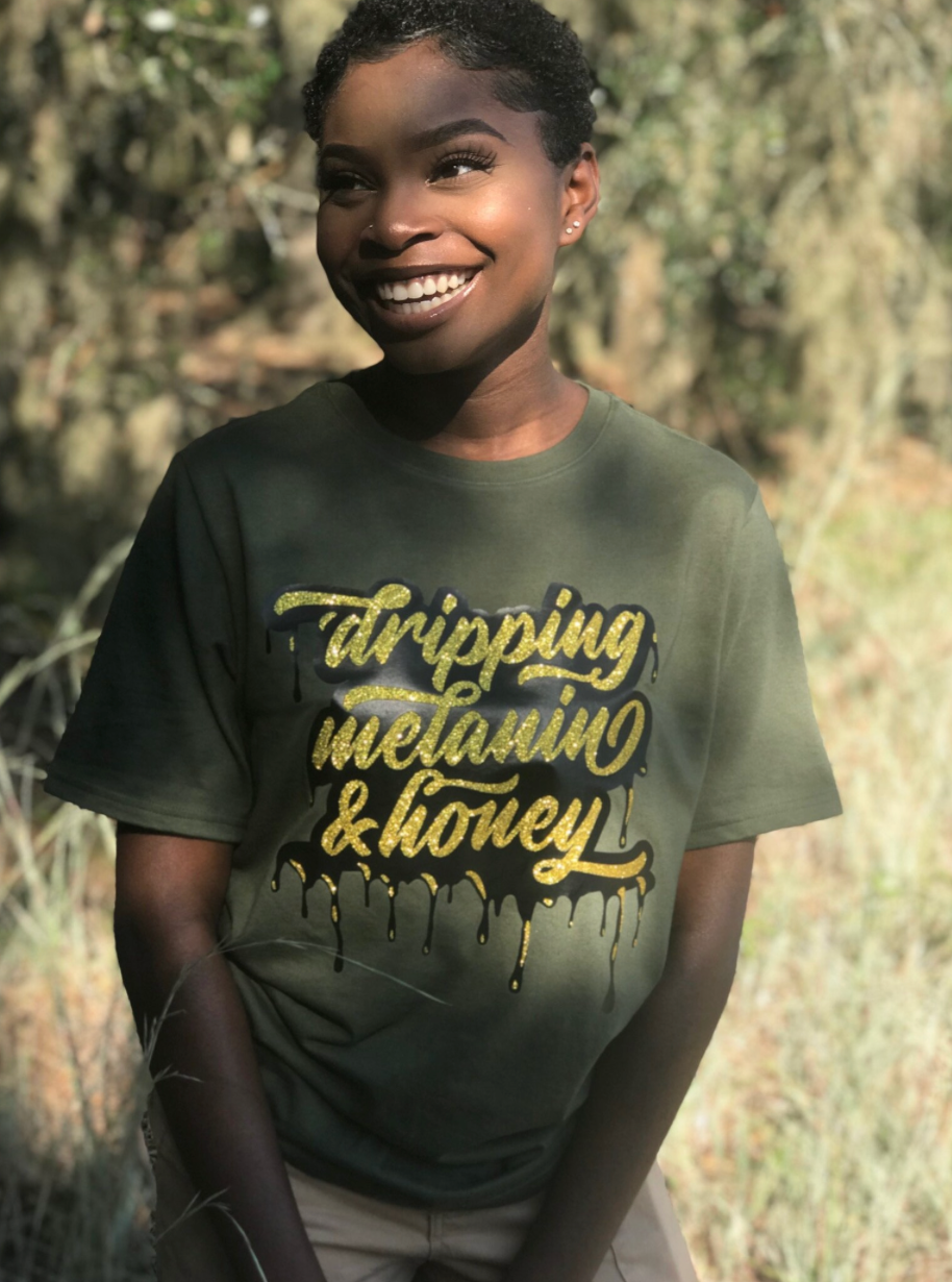 Dripping Melanin and Honey Tee