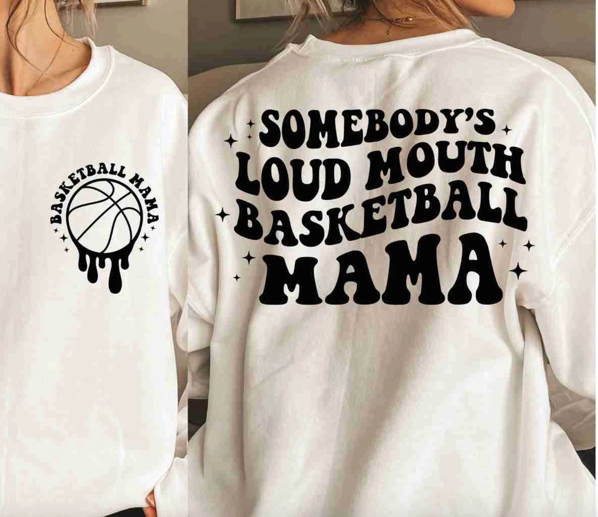 Made by Tatianna Loud mouth basketball mama crewneck  | Made by tatianna