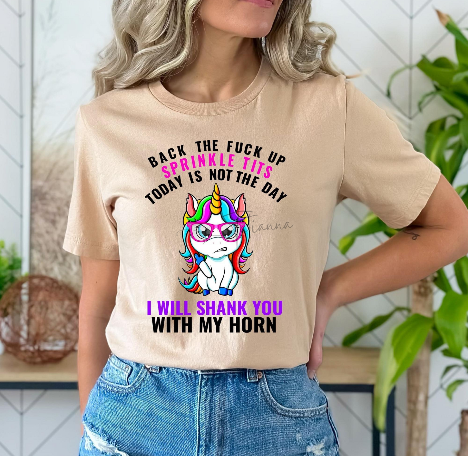 Back the Fuck up sprinkle tits today is not the day tee | Made by Tatianna