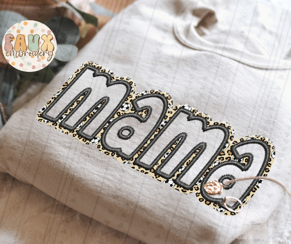 Sports Mama Faux Embroidery Tee